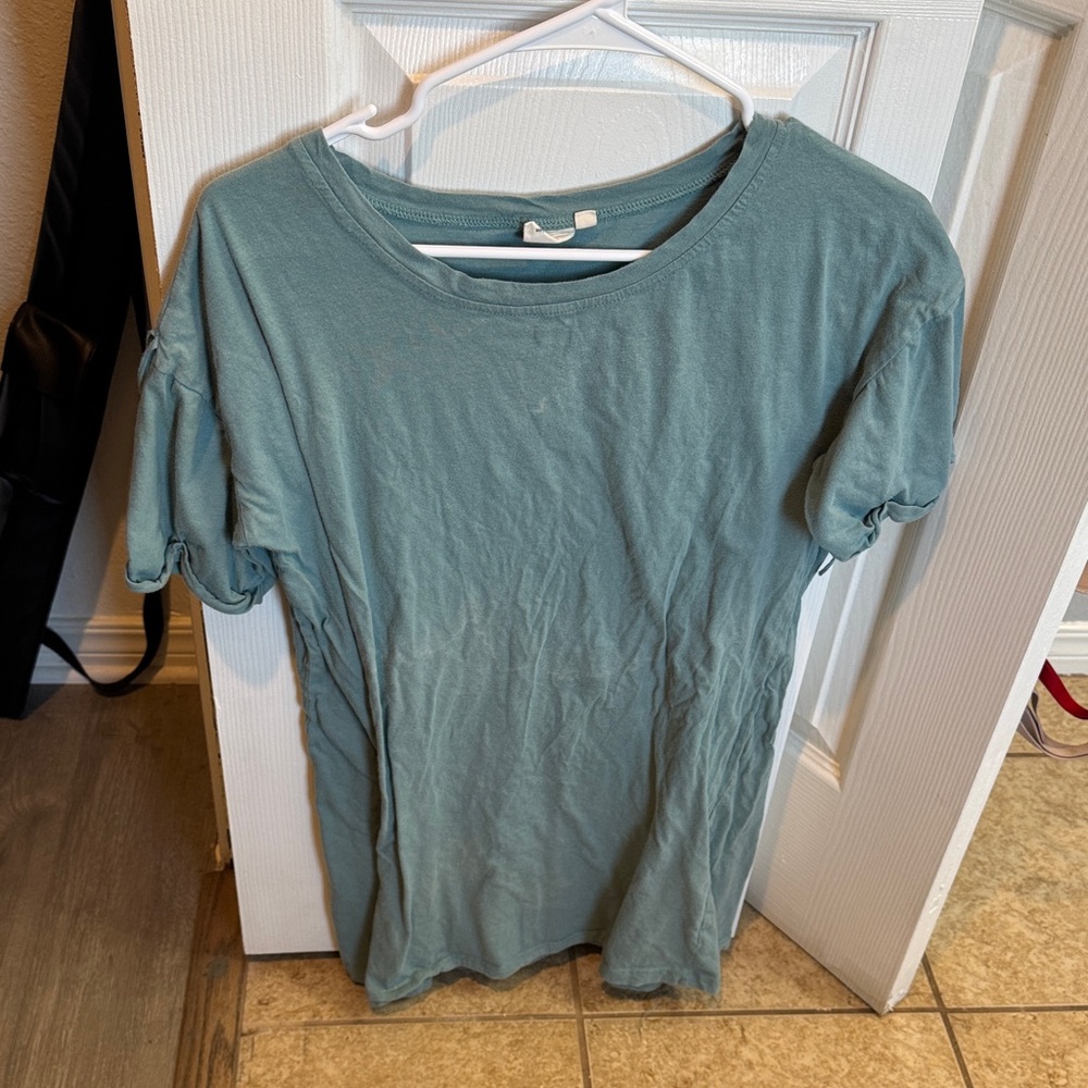Casual Green Short Sleeve Tee